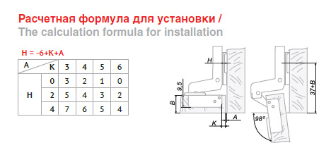 картинка Мебельная петля H402C21/1310 от магазина DFCH 