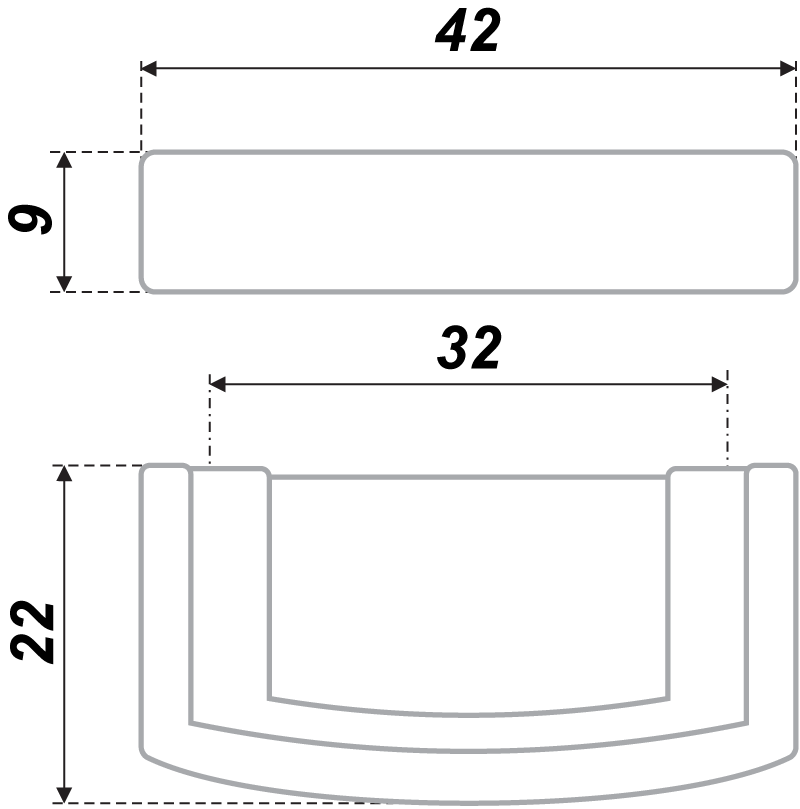 картинка Мебельная ручка RS402EAB.4/32 от магазина DFCH 