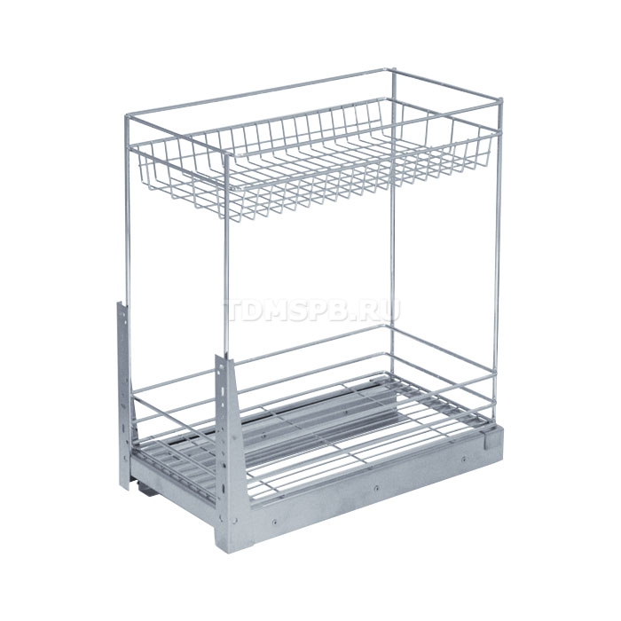 картинка Бутылочница 2-х уровневая, в базу 200 мм, нижн.крепл, с крепл. к фасаду, с доводчиком, Ограниченно от магазина DFCH 