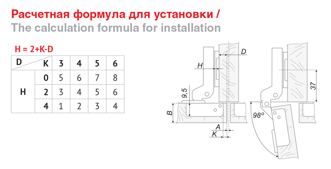 картинка Мебельная петля H402B21/1310 от магазина DFCH 