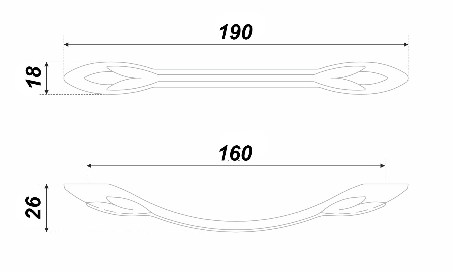 картинка Мебельная ручка VITA RS507AP.1/160 от магазина DFCH 