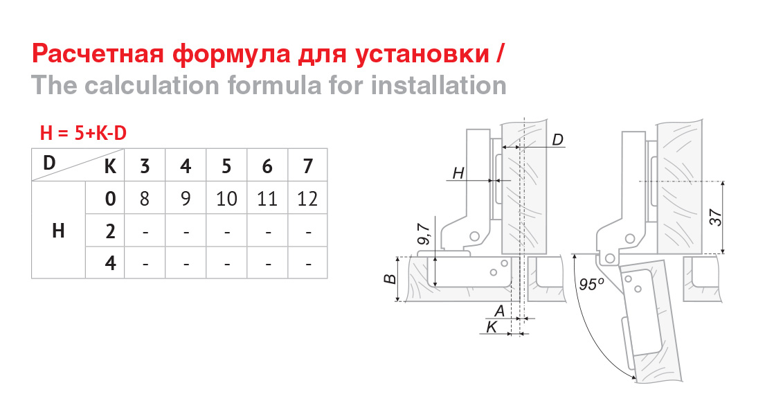 картинка Мебельная петля H404B30 без ответной планки от магазина DFCH 