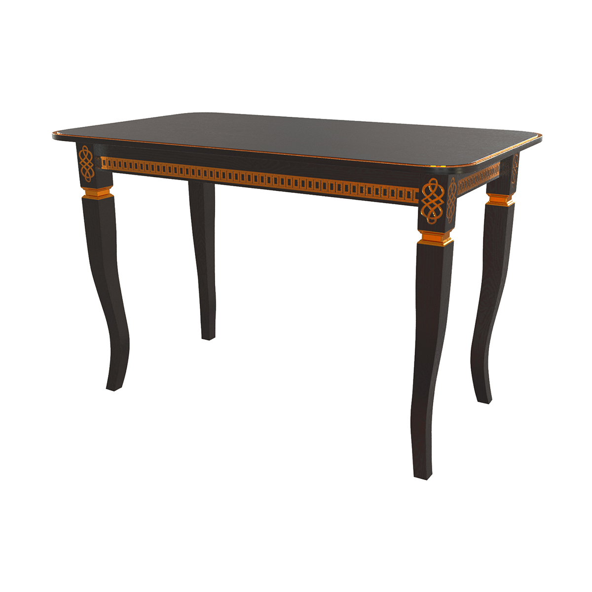 картинка Стол Роял 1200*700*765 (тон черный RAL9005 + патина золото) от магазина DFCH 