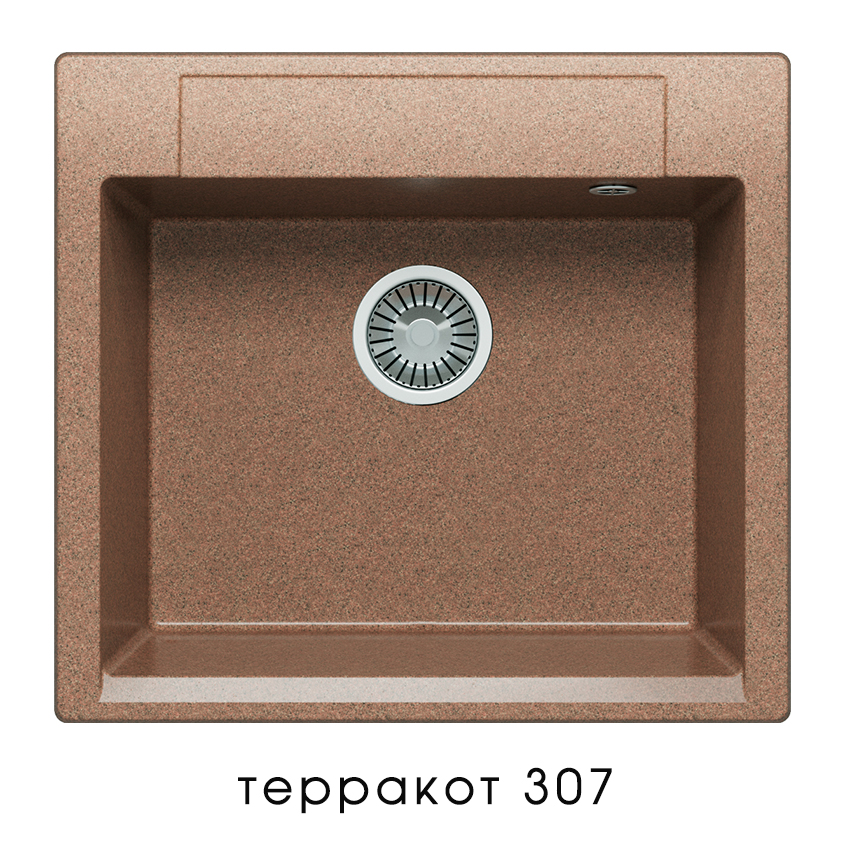 Мойка Полигран Argo-560 (терракот №307) 560*510мм																														 купить по цене от  в Петербурге и Москве
