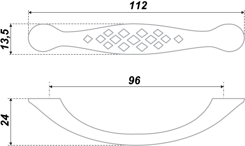 картинка Мебельная ручка RS419BAB.3/96 от магазина DFCH 