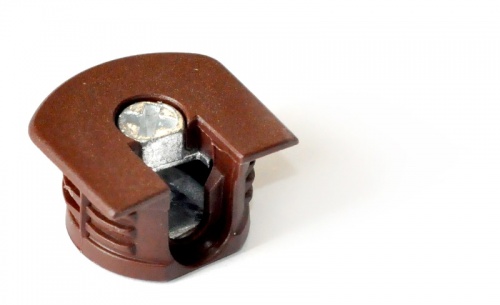 картинка (10-171) Крепеж мебельный (комплект) саморез+эксцентрик d=20 коричн. от магазина DFCH 