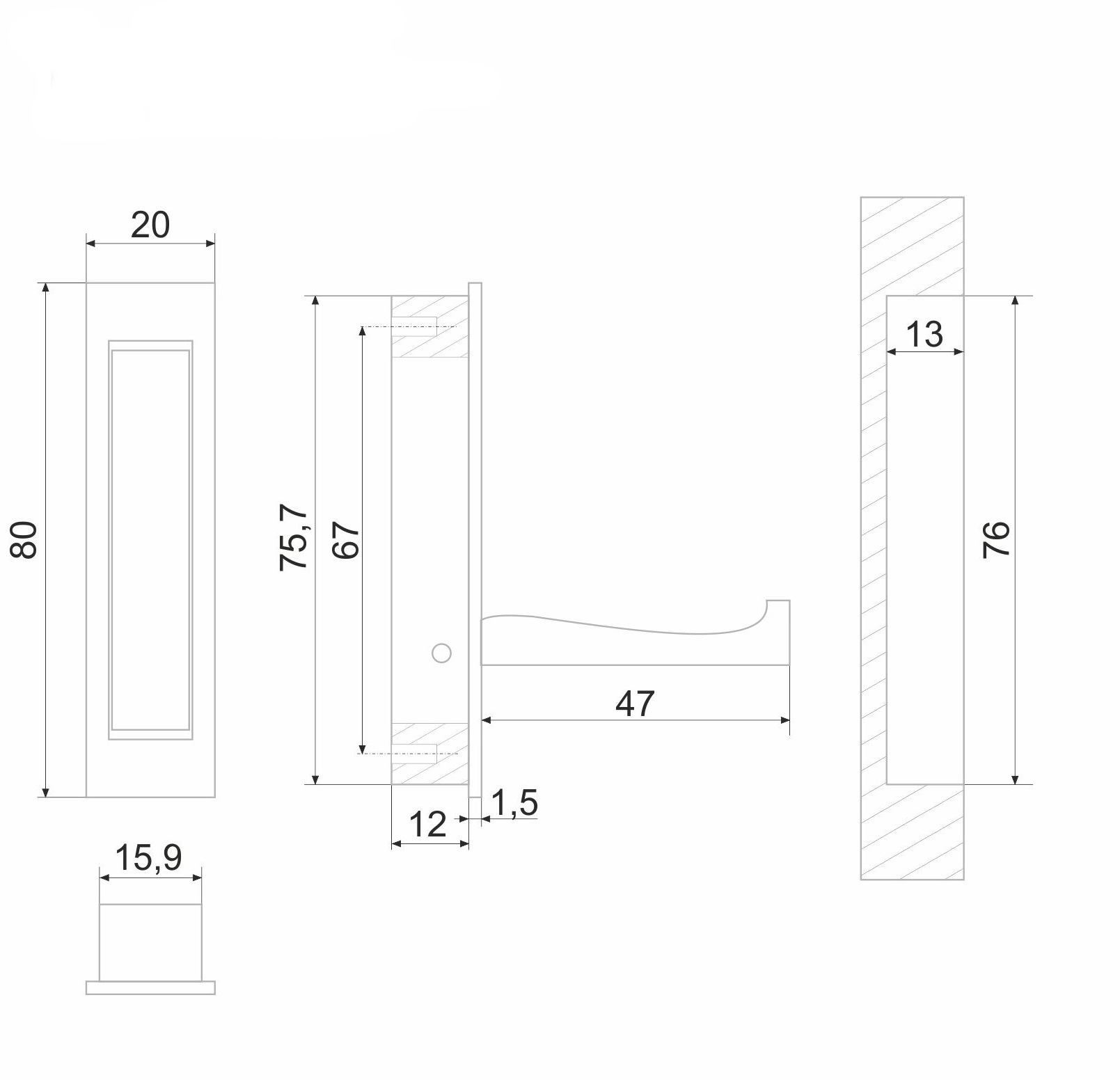 картинка Мебельный крючок FANTOM K100BN.12 от магазина DFCH 