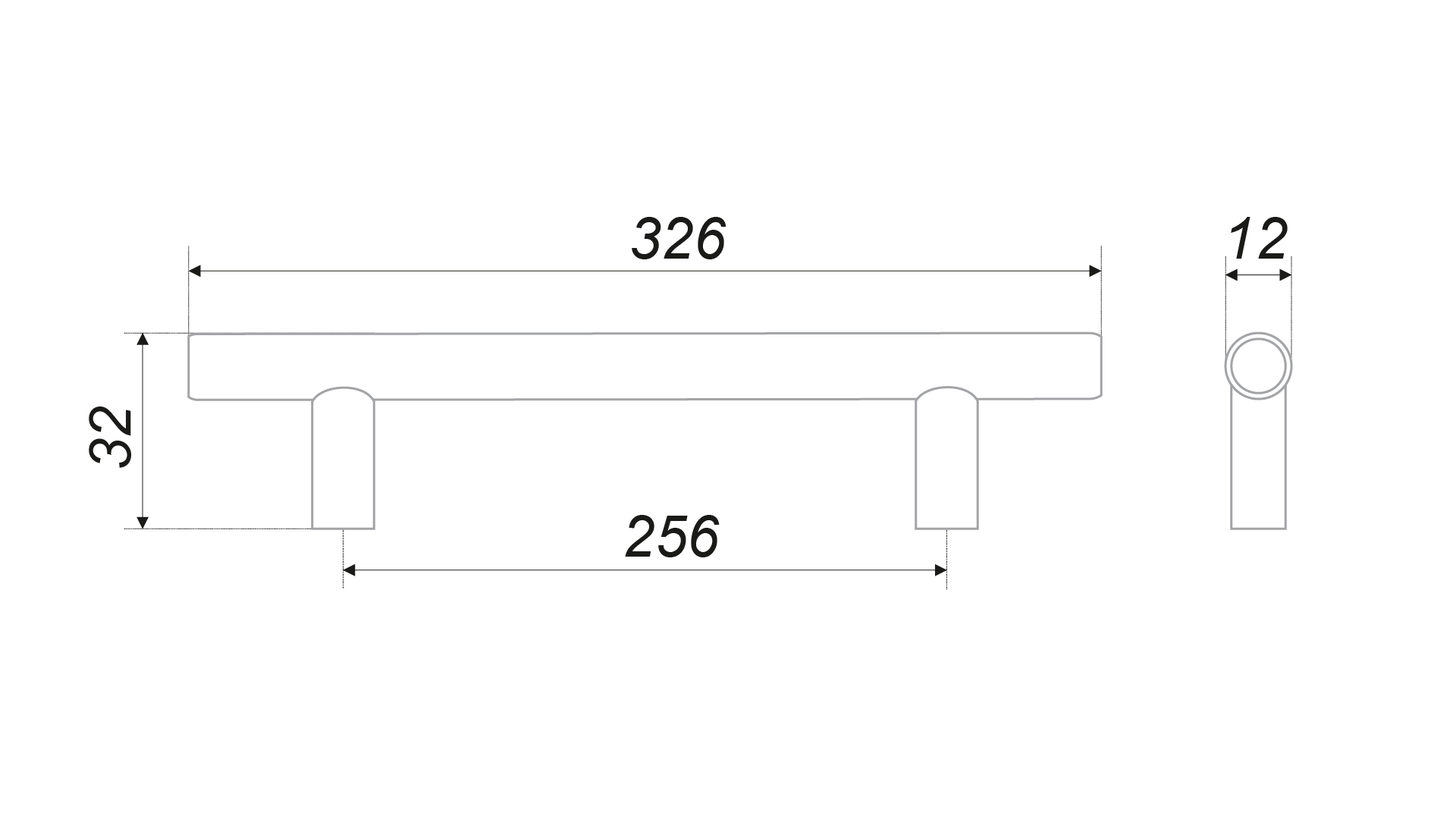 картинка Мебельная ручка RR002SC.5/256 от магазина DFCH 