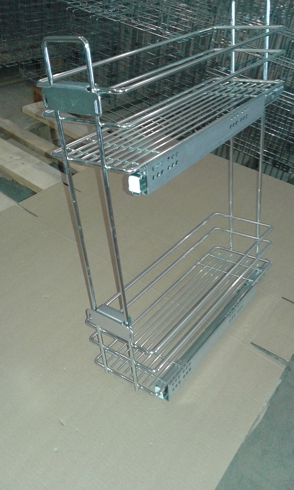 картинка *Бутылочница 2-х ур. ЮММ Квадро Hettich, база 200мм (150х450х530) с ПРАВЫМ бок.кр.,с рег.фас. c дов. от магазина DFCH 