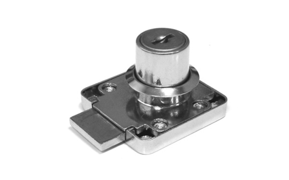 Z148CP.1*22 (Замок мебельный для ДСП хром, простой) купить по цене от  в Петербурге и Москве

