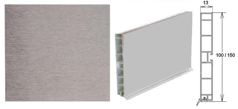 Цоколь пластиковый 4000*150*14 алюминий Ограниченно годен купить по цене от  в Петербурге и Москве
